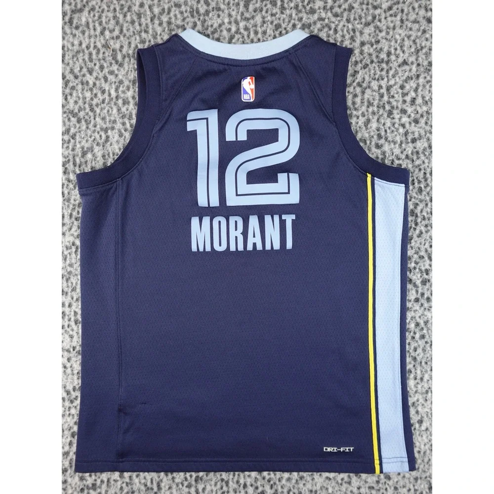 Nike Memphis Grizzlies Ja Morant Jersey Youth M Navy Icon Edition 12 NBASJ25
